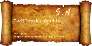 Ivánszky Attila névjegykártya