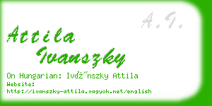 attila ivanszky business card